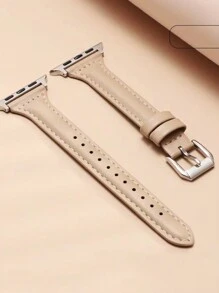 1件經典修身PU皮革錶帶，中性時尚星光風，兼容 S8/S9/S10/S11 (45mm/44mm/38mm/40mm/41mm/42mm/49mm/46mm)，運動智能手錶錶帶，適用於Series/Ultra/SE/11/10/9/7/6/5/4/3/2/1系列，時尚智能手錶錶帶 - 米色 - 查看 9