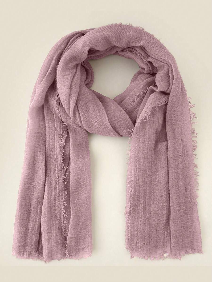 1pc Arab Style And Linen Bubble Casual Headscarf, Suitable For Mosque And Travel