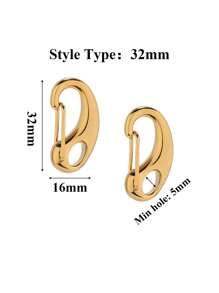 2 Miếng Vàng Thép không gỉ Kẹp tôm  Dây chuyền Móc Chuỗi Kết nối Làm vòng tay DIY Đồ trang sức Quân nhu Phụ kiện - Nhiều màu - Xem 18