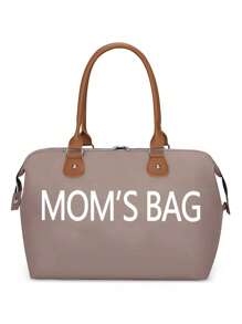 3pcs Travel Tote Bag With Shoulder Strap, Wet & Dry Separation, Bottle Storage For Mom - Khaki - View 2
