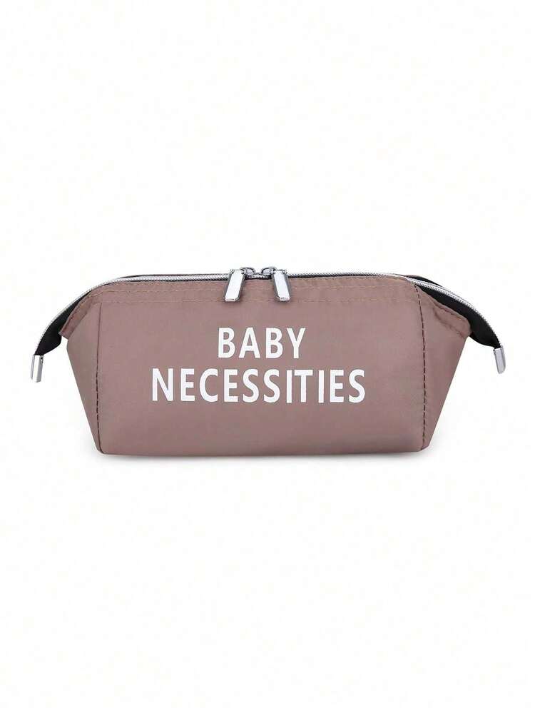3pcs Travel Tote Bag With Shoulder Strap, Wet & Dry Separation, Bottle Storage For Mom - Khaki - View 5