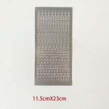 English Alphabet & Number Themed Instant Camera Photo Decoration Stickers For Scrapbook And Diy Album - Silver - View 3