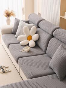 1 chiếc vỏ đệm ghế sofa bằng vải nỉ nhuộm sợi chống thấm nước và chống bụi, vỏ ghế sofa đàn hồi thân thiện với vật nuôi chống thấm nước theo phong cách hiện đại, vỏ bọc ghế sofa trơn chống trầy xước, phù hợp với ghế sofa chữ L và bộ ghế sofa 1/2/3/4 chỗ ngồi (Bán bởi ) - Màu xám đen - Xem 7