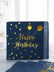 24/48pcs Tissue Paper - White With Rose Gold Birthday Balloons - Multicolor - View 2