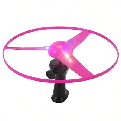 Lecute Disco Volador Luminoso Juguete Aire Libre Helicoptero UFO Tipo Frisbi Platillo Led Divertido Niños Exteriores