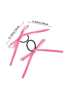 2 Miếng Của phụ nữ Chất rắn Sang trọng Nơ Băng tóc , Thích hợp Đối với Như Món quà Đến Bạn , Mặc Đối với Hằng ngày Mua sắm , Ngày lễ Các bữa tiệc Và - Màu Hồng Tươi - Xem 4