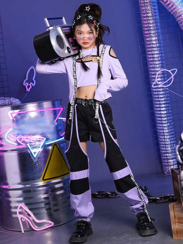 Tween Girl Top + Pants Set (Belt Not Included)