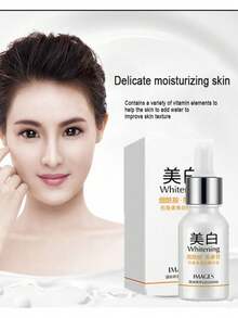 Suero Blanqueador Hidratante Facial y Serum Facial - Serum Blanqueador de Piel con Vitamina B para Cuidado de la Piel - Niacinamida y Aceite Esencial - Serum Hidratante y Blanqueador para Rostro y Cuerpo - Blanco - Ver 2