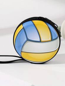 1pc Children's Volleyball Shaped Decoration Wallet, Practical Coin Purse For Daily Use - Multicolor - View 3