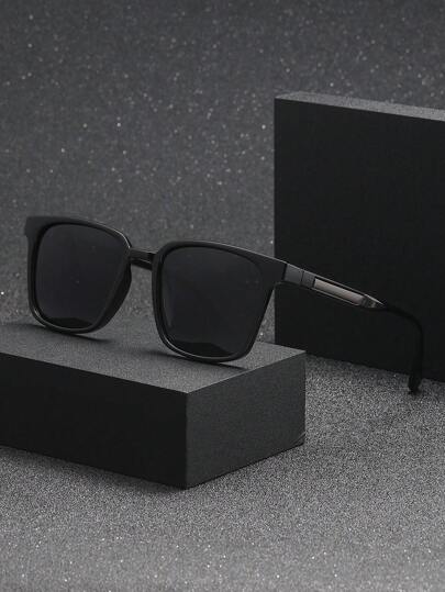 Polarized Sunglasses, Retro Square Frame Plastic Fashionable Classic Style, Decoration For Outdoor Sports, Cycling, Travel, Beach, Driving, Fishing, UV400 Protection For Summer Beach Vacation,Outdoor,Travel