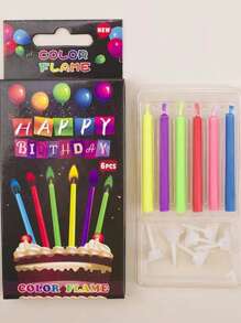 彩色火焰蜡烛，火焰和蜡烛颜色一致，适合生日派对和拍照