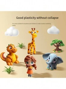 1pc All Super Light Polymer Clay For Creative Diy, Comes With Tools Handmade Toy(random Packaging) - Multicolor - View 4