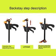 4-inch F Clamp & A Clamp Set, Powerful Quick Woodworking Clamps For Fixing Wood Boards And Holding Tools