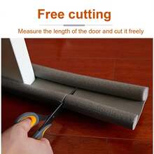 Solid Color Door Bottom Sealing Strip, Soundproof And Windproof Barrier, Waterproof For Doors And Windows - Black - View 7