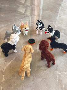 1 hộp Của 880 cái DIY Thú cưng Hình dạng Mô-đun xây dựng , Có chịu được Và Cuộc họp , Có thể A Thư giãn Thích hợp Đối với Chó Người yêu Như Sưu tầm người mẫu , Hoàn hảo Đối với Bàn Trang trí , Cũng A Tuyệt vời Sự lựa chọn Như Sưu tầm Qủa tặng Đối với Cặp đôi , Ngày trẻ em , Giáng sinh , Sinh nhật , Và - Màu Xám nhạt - Xem 10