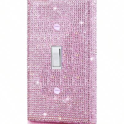 1 pieza Cubierta de placa de pared para enchufes, cubiertas de enchufes para tomas eléctricas, tamaño estándar de 4.50" X 2.76", cubierta decorativa de interruptor de luz con cristales de imitación plateados para accesorios de dormitorio, decoración del hogar, pegatinas, decoración de pared, calcomanía de vinilo para decoraciones del hogar, artículos de decoración de primavera para renovar su hogar, pegatinas de decoración Rama, regalos de cumpleaños y graduación