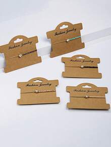 50/100入組珠寶包裝卡,適用於髮圈,手鐲,珠寶展示卡