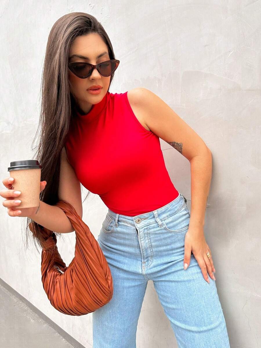 Women Tank Tops & Camis - Rojo - Ver 1