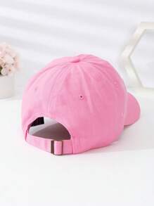 Men Letter Embroidered Baseball Cap Street - Pink - View 3