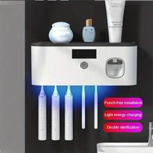Smart Toothbrush Holder - Black & White Home Bathroom Decor - Black and White - View 1