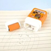 創意滾輪動物橡皮擦學生除屑功能可愛卡通文具產品 - 彩色 - 查看 3