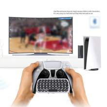 Teclado Inalámbrico Dobe Tp5-0556 Con Indicador De Carga, Conector Para Auriculares Y Función De Chat/voz, Blanco, Compatible Con Controlador Ps5 - Blanco - Ver 6