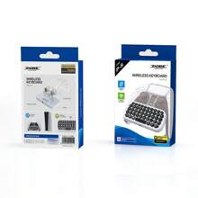 Teclado Inalámbrico Dobe Tp5-0556 Con Indicador De Carga, Conector Para Auriculares Y Función De Chat/voz, Blanco, Compatible Con Controlador Ps5 - Blanco - Ver 9