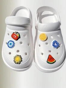 6pcs/set Colorful Pvc Cartoon Accessories For Clogs - Multicolor - View 2