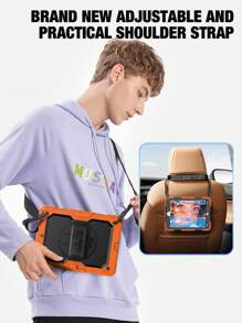 Case Compatible With Ipad 6th Generation Pencil Holder And Shoulder Strap - Orange - View 9