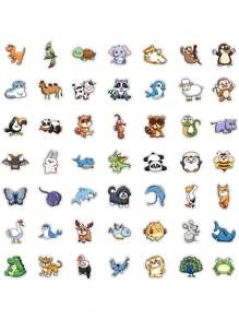 103张动物园贴纸卡通可爱动物ins风清新简约笔记本装饰防水贴#单套发 - 彩色 - 查看 3