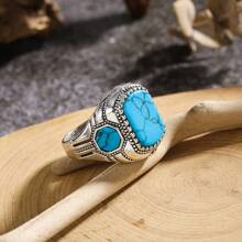 1 Stylish And Creative Business Niche Design Retro Ring - Antique Silver - View 6