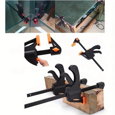 4-inch F Clamp & A Clamp Set, Powerful Quick Woodworking Clamps For Fixing Wood Boards And Holding Tools