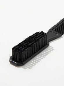 1pc Comb & Mustache Brush For Shaping Beards & Hairstyles - Black - View 3