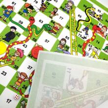 Snakes And Ladders Board Set, Arabic Board Game, Strategy Game, Party Game - Green - View 6