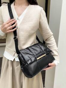 全新大容量休閒女包pu材質單肩斜背包時尚