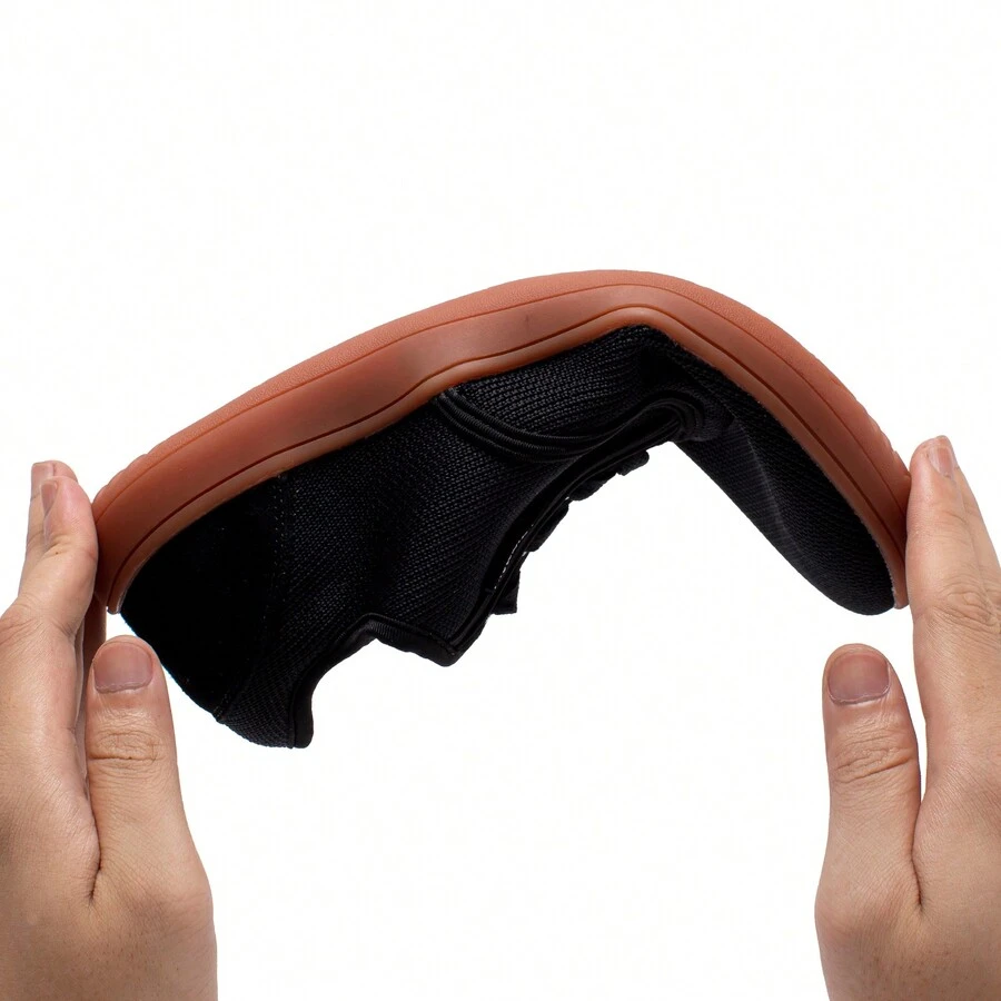 男女通用優質寬趾鞋赤腳鞋男士黑棕色鞋簡約輕便外套男鞋女鞋舒適步行鞋 - 棕色 - 查看 1