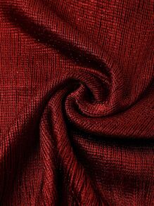 1 件女式酒紅色閃亮金屬披肩圓形紐扣流蘇圍巾晚禮服婚禮派對 - 酒紅色 - 查看 5