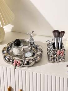 1個美妝工具造型收納罐,適用於化妝品、筆、梳子和化妝刷,ins風格,情人節禮物