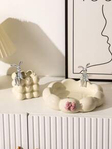 1個美妝工具造型收納罐,適用於化妝品、筆、梳子和化妝刷,ins風格,情人節禮物