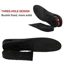 1雙黑色pvc氣墊增高鞋墊適合運動鞋高筒鞋靴子防滑舒適彈性男女可剪可增高3cm 4.5cm 6cm 7.5cm - 黑色 - 查看 9