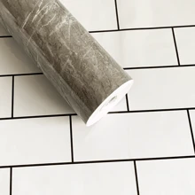 1片灰色40cm寬鋁箔大理石紋壁紙,自粘,防水,防油,加厚貼紙適用於廚房櫥櫃臺面翻新和浴室牆面裝飾