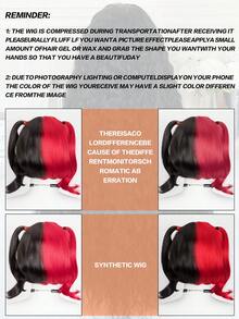 Pelucas De Dibujos Animados Rojo Y Negro 104 - Multicolor - Ver 8