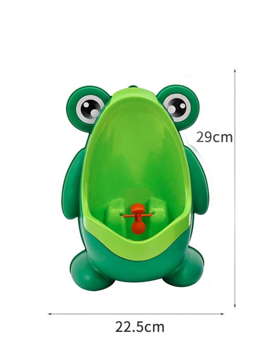 1pc Green Frog Urinal For Little Boys Hanging Urine Bowl With Hook