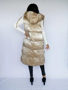 CHALECO LARGO GRUESO TIPO PIEL