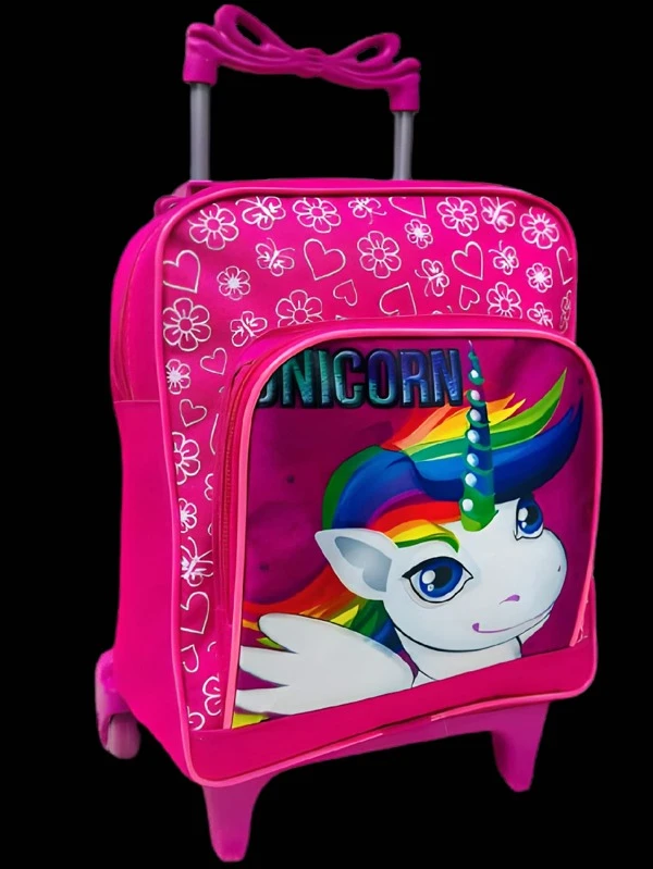 SHEIN KIDS Mochila Escolar com Rodinhas Unicornio Dois Bolsos Para Creche com Alças Reforçada Modelo Novo – Envio Imediato