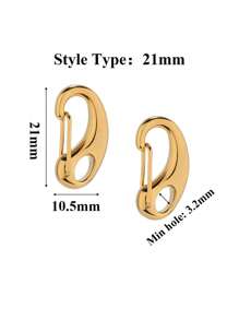 2 Miếng Vàng Thép không gỉ Kẹp tôm  Dây chuyền Móc Chuỗi Kết nối Làm vòng tay DIY Đồ trang sức Quân nhu Phụ kiện - Nhiều màu - Xem 10