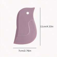 1pc Pink Penguin Soft Scraper Kitchen Scraper Oil Plate Scraping Oil Stains Baking Kitchen Small Tools - Pink - View 2