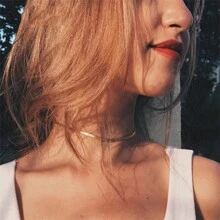 1 Miếng Thép không gỉ Con rắn Khúc xương Chuỗi Đơn giản Vòng cổ choker Của phụ nữ Lưỡi Chuỗi Người yêu Qủa tặng - Vàng - Xem 5