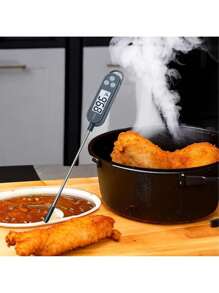 Digital Instant Read Meat Thermometer, Kitchen Cooking Food Candy Thermometer For Oil Deep Fry BBQ Grill Smoker Thermometer - Black - View 1