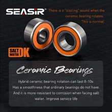 2023 Seasir M1 10+1軸承 135g超輕雙軸,防海水金屬框架陶瓷軸承碳纖維拉力系統釣魚捲線器 - 黑色 - 查看 7